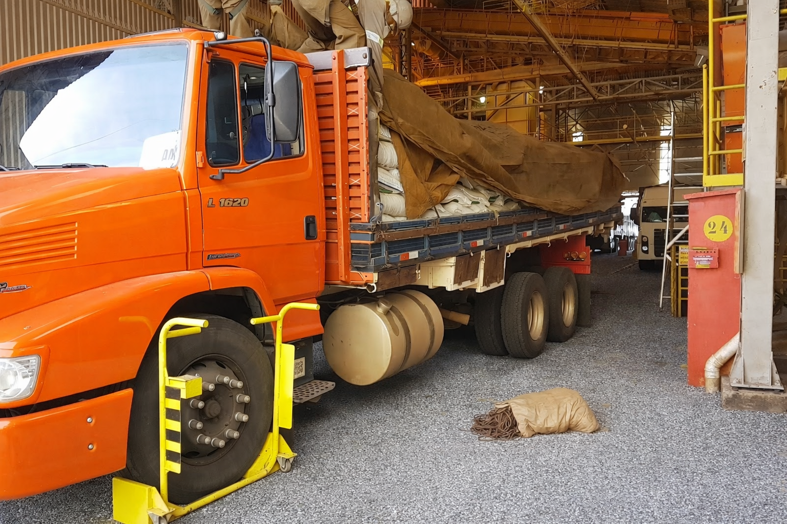 Vista aérea da nossa planta industrial de soja